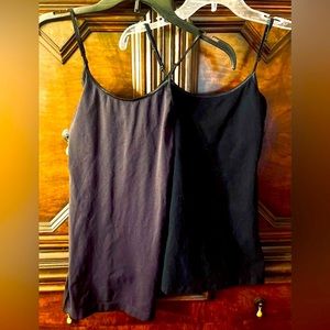 Pair (2)  SO fitted black camisoles Junior XS.  Adjustable. Great condition.